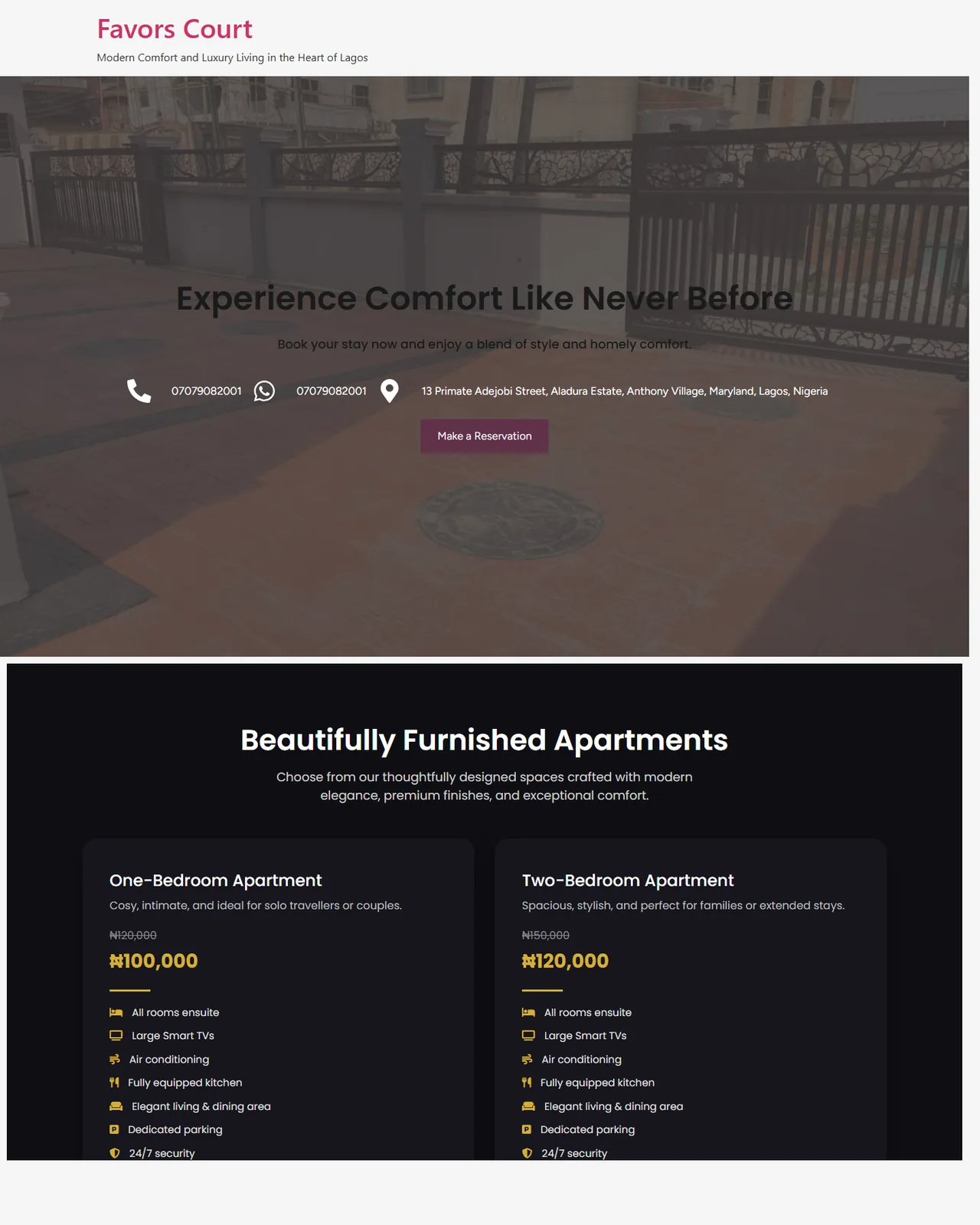 Favors City website screenshot