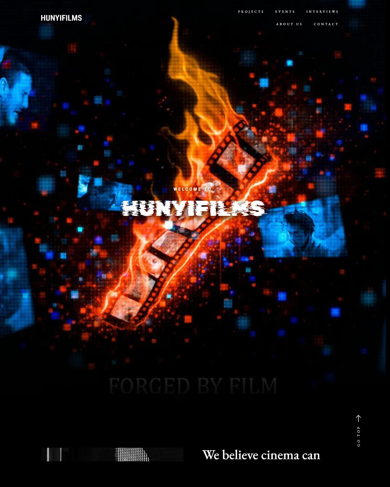 Hunyi Films website screenshot